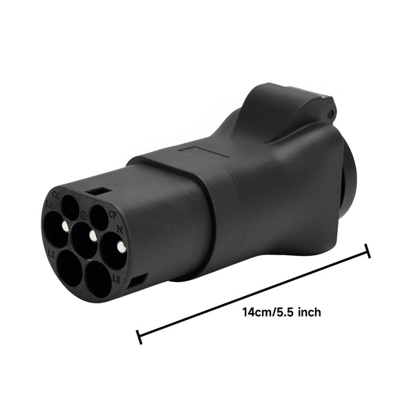 V2L Type 2 to Euro Plug Discharge EV Charger Adapter 16A EVSE IEC 62196 Plug