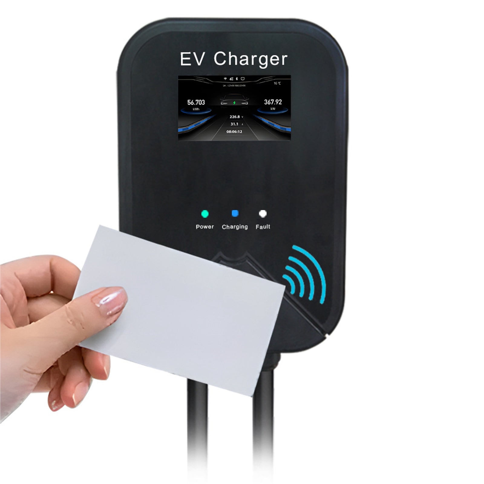 Type 2 EV Charger Station 32A 22KW 3-Phase Wallbox CEE Plug App Control High Efficiency New Year Sale