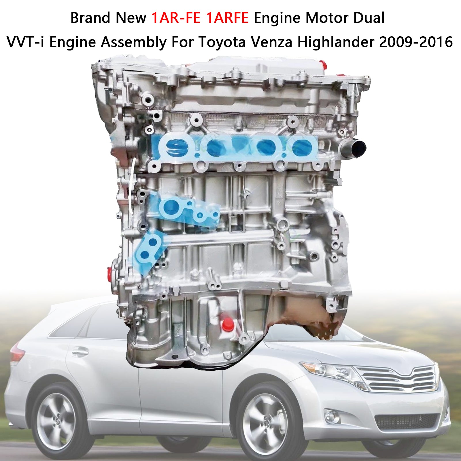 Toyota Venza Highlander 2009-2016 New 1AR-FE 1ARFE Engine Motor Dual VVT-i Engine