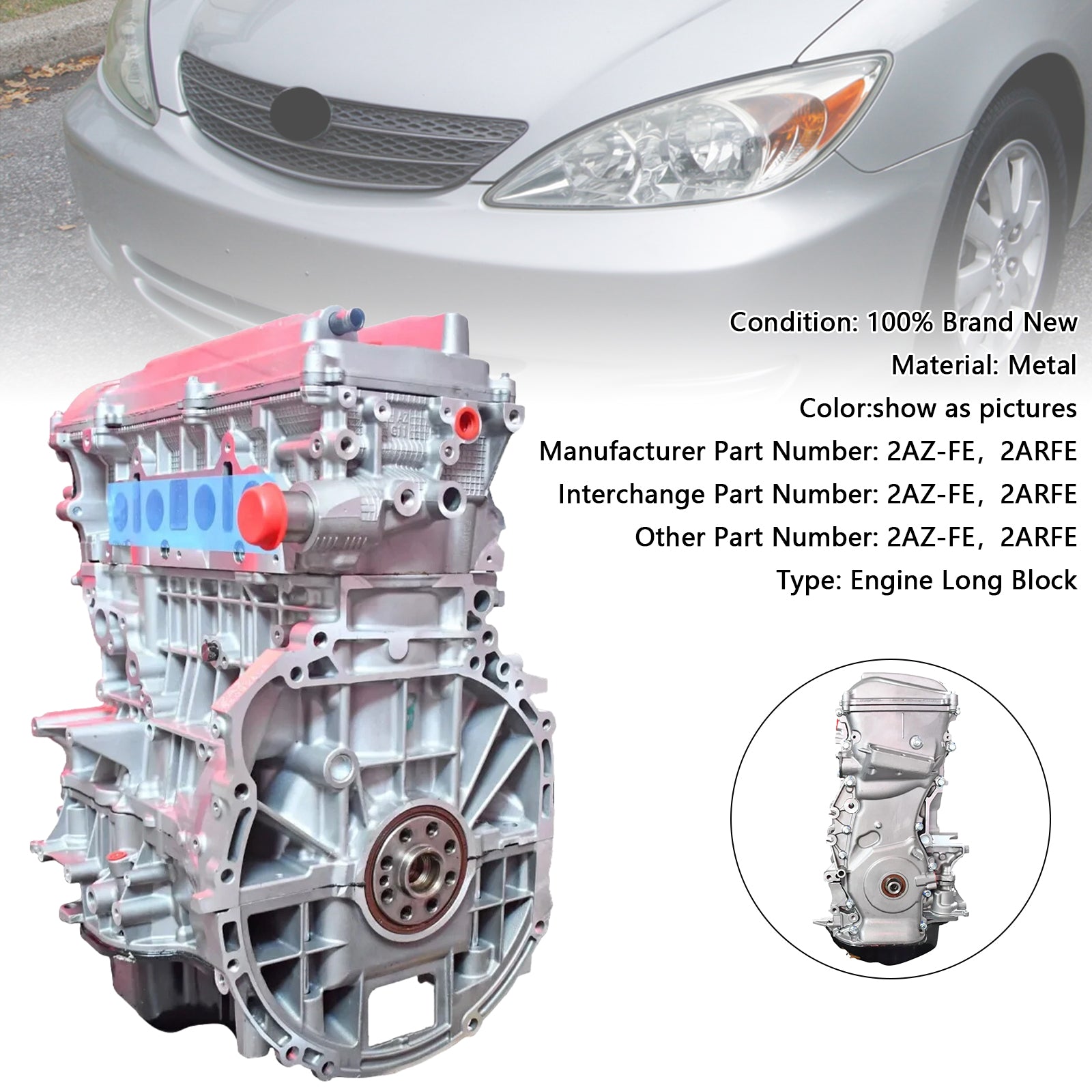 Toyota Camry 2002-2009  Brand New 2AZ-FE 2ARFE Engine Motor Assembly 2.4L