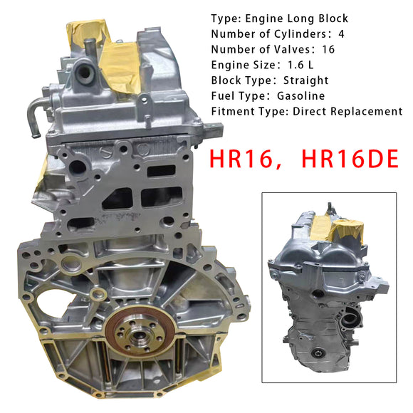 New HR16 HR16DE Motor Engine Assembly For Nissan Versa Note Cube 1.6L 2013-2019