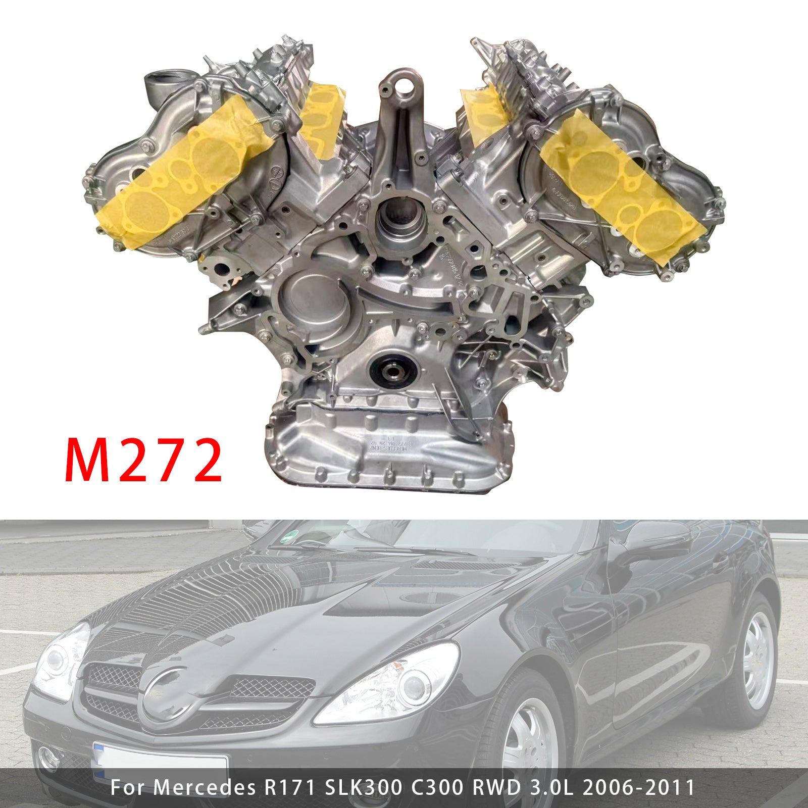 Mercedes R171 SLK300 C300 RWD 3.0L 2006-2011 New M272 Engine Motor Assembly