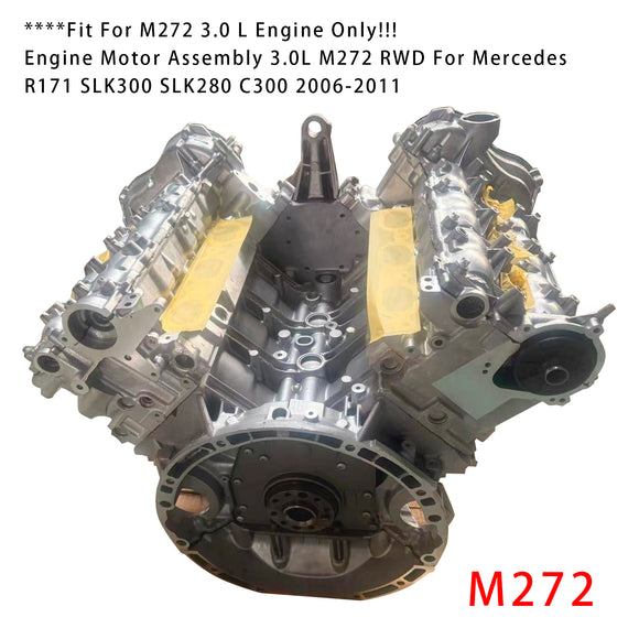 New M272 Engine Motor Assembly For Mercedes R171 SLK300 C300 RWD 3.0L 2006-2011