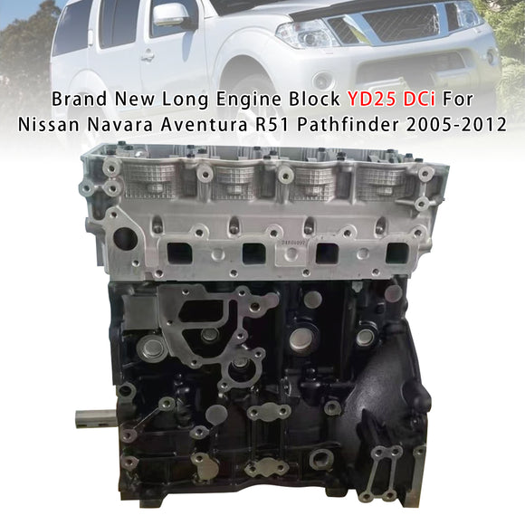 Nissan Navara Aventura R51 Pathfinder 2005-2012 Brand New Long Engine Block YD25 DCi