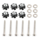 6Pcs Repair Kit Star nuts 1/4-20 screws For 1" OD tube Threadless Forks-4