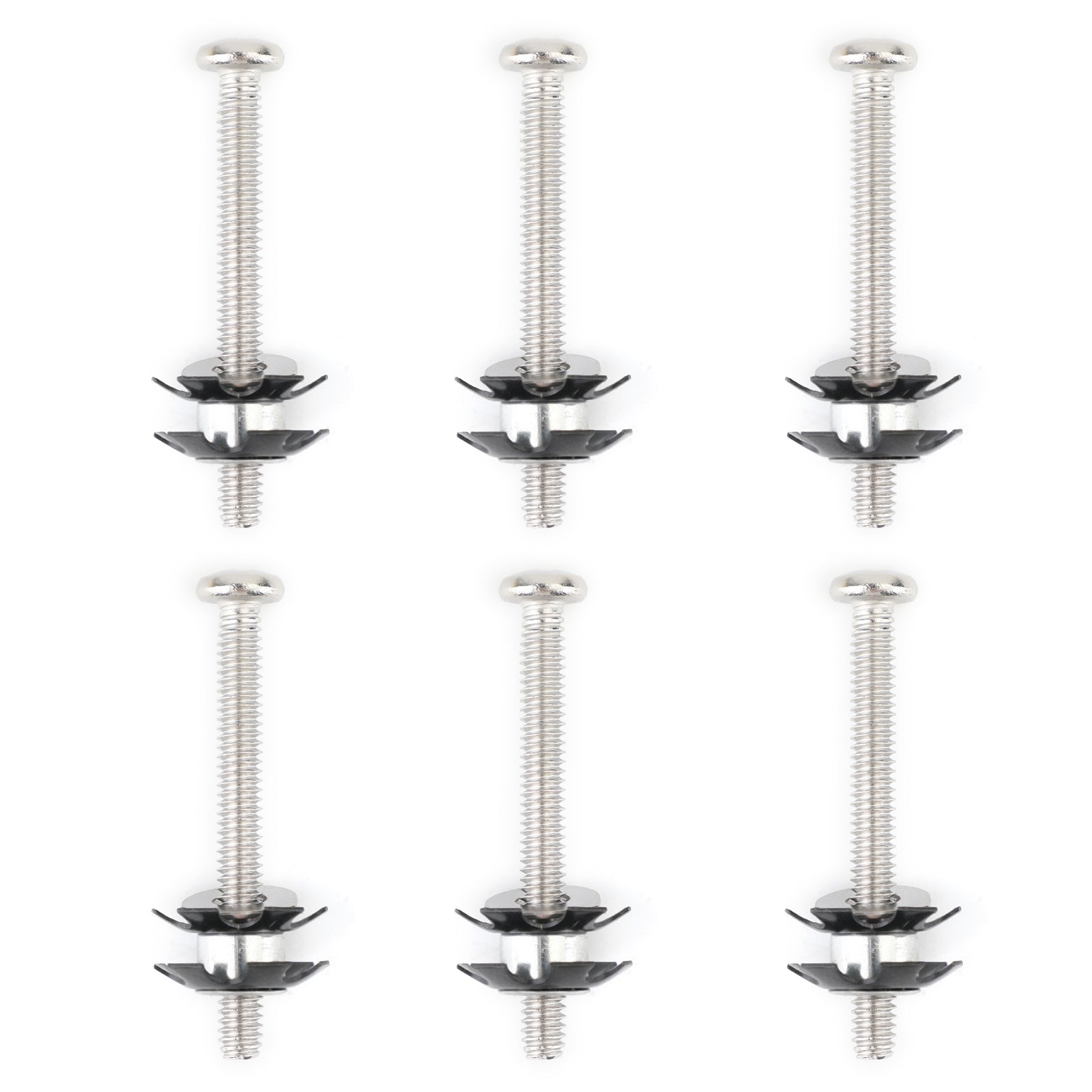 6-teiliges Reparaturset mit Sternmuttern, 1/4-20 Schrauben für 1" Außendurchmesser, gewindelose Gabeln