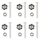 6Pcs Repair Kit Star nuts 1/4-20 screws For 1" OD tube Threadless Forks-1