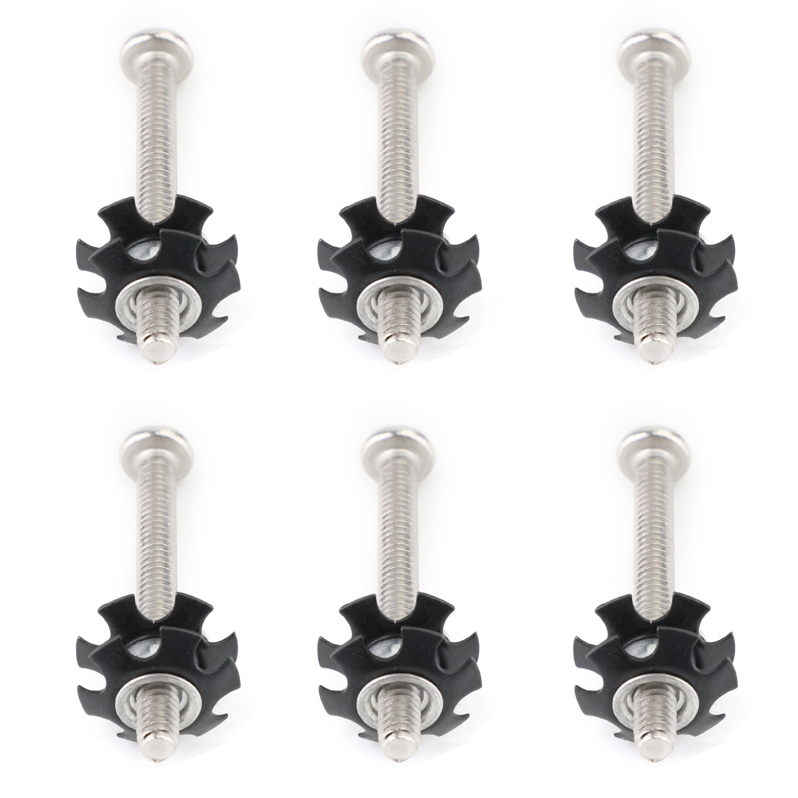 6Pcs Repair Kit Star nuts 1/4-20 screws For 1" OD tube Threadless Forks