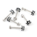 6Pcs Repair Kit Star nuts 1/4-20 screws For 1" OD tube Threadless Forks-16
