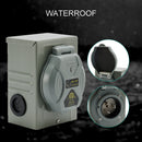 RV 50 Amp Power Inlet Box Outdoor Receptacle with LED Light 3 Prong Locking Plug-5