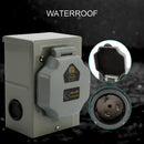 RV 50 Amp Power Inlet Box Outdoor Receptacle with LED Light 3 Prong Locking Plug-15