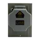 RV 50 Amp Power Inlet Box Outdoor Receptacle with LED Light 3 Prong Locking Plug-18