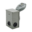 RV 50 Amp Power Inlet Box Outdoor Receptacle with LED Light 3 Prong Locking Plug-15