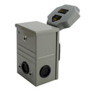 RV 50 Amp Power Inlet Box Outdoor Receptacle with LED Light 3 Prong Locking Plug-4