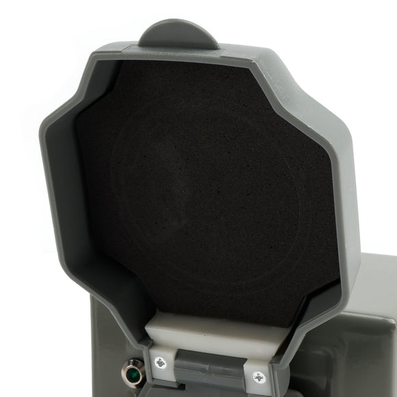 RV 50 Amp Power Inlet Box Outdoor Receptacle with LED Light 3 Prong Locking Plug