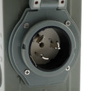 RV 50 Amp Power Inlet Box Outdoor Receptacle with LED Light 3 Prong Locking Plug-8