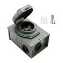 RV 50 Amp Power Inlet Box Outdoor Receptacle with LED Light 3 Prong Locking Plug-17