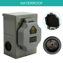 RV 50 Amp Power Inlet Box Outdoor Receptacle with LED Light 3 Prong Locking Plug-11