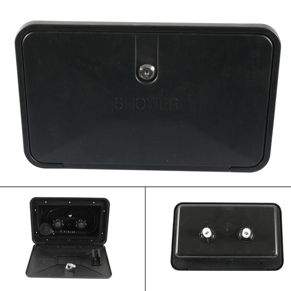 RV Caravan Black Exterior Shower Kit for Campers Trailers and Boats