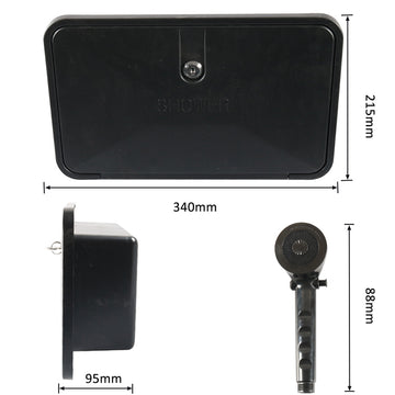 RV Caravan Black Exterior Shower Kit for Campers Trailers and Boats - 0