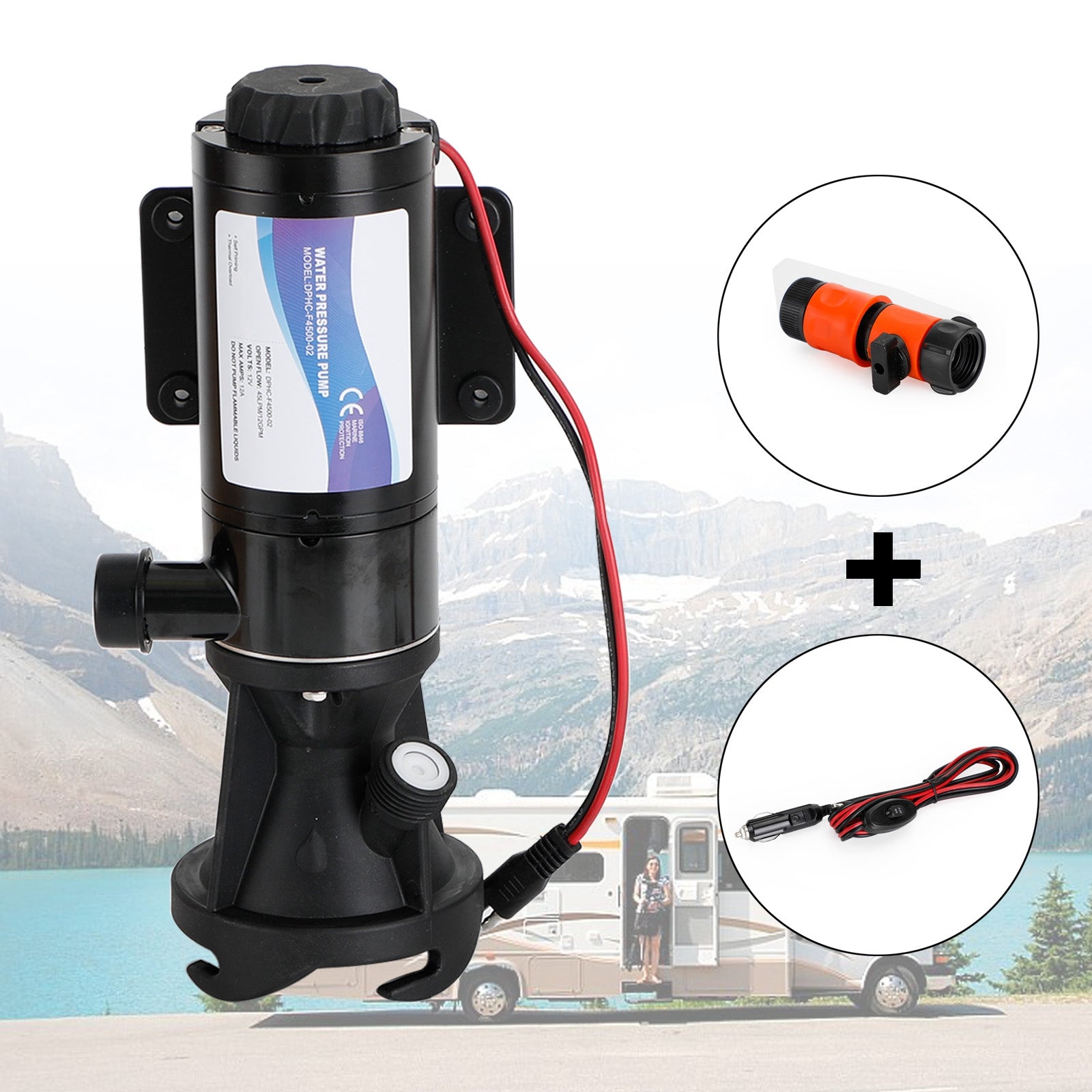 Portable 12V RV Macerator Pump for Waste Water Processing - Sewage Chopper Pump - 0