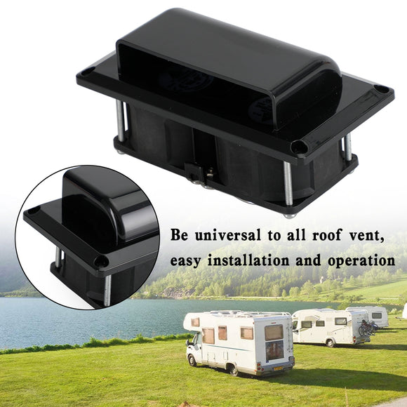 Black 12V Side Air Cooling Blower Fan for Exhaust Ventilation in RV Caravans Boats