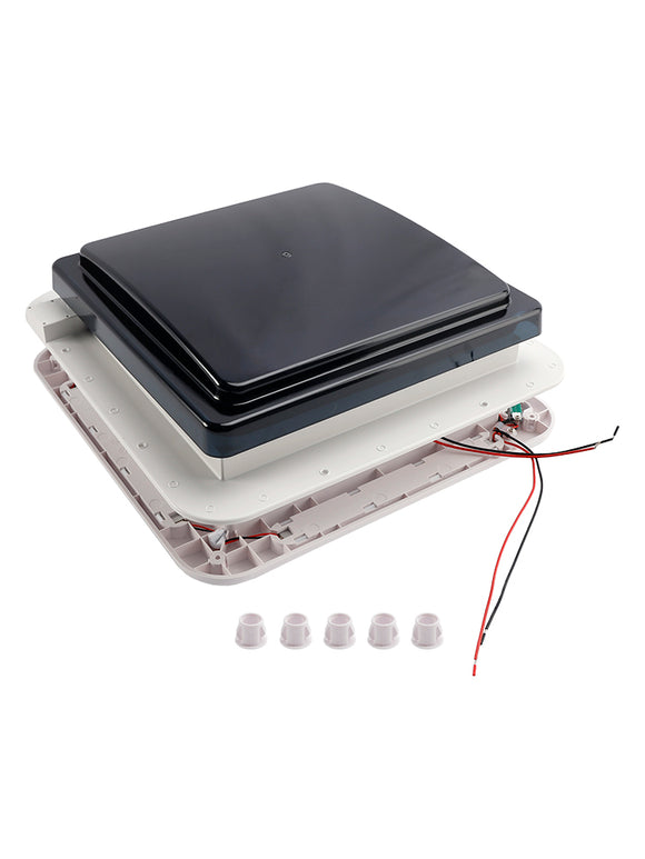 11" RV Caravan Roof Vent RV Fan 12V Skylight W/ Light Forward and reverse motor
