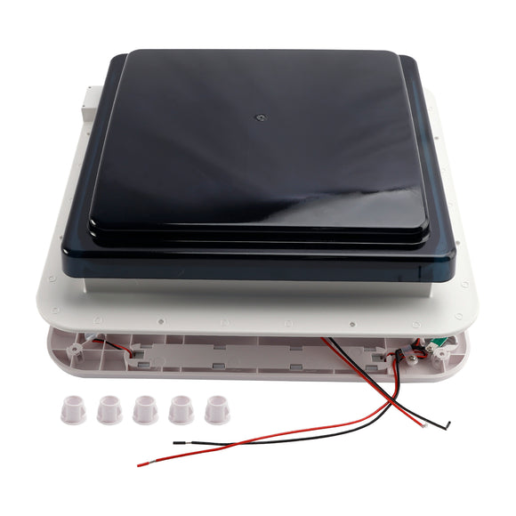 Ventilateur de toit de caravane de camping-car de 11 pouces, puits de lumière 12V avec lumière, moteur avant et arrière Vente du Nouvel An