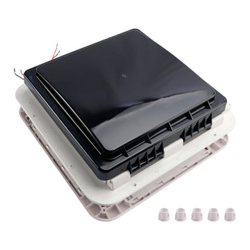 11" RV Caravan Roof Vent Fan with Forward and Reverse Motor and Light for Optimal Airflow
