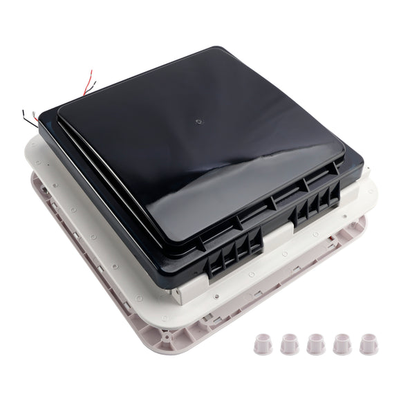 11" RV Caravan Roof Vent RV Fan 12V Skylight W/ Light Forward and reverse motor