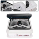 12V Manual RV Roof Vent with 14" Fan and LED Light providing Efficient Air Ventilation-5