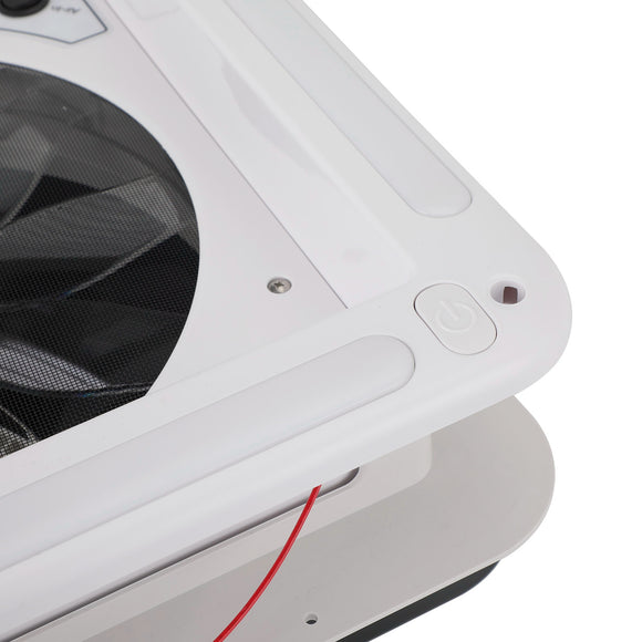 12V Manual RV Roof Vent with 14" Fan and LED Light providing Efficient Air Ventilation