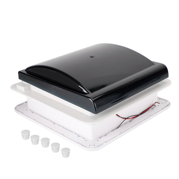 12V Manual RV Roof Vent with 14" Fan and LED Light providing Efficient Air Ventilation