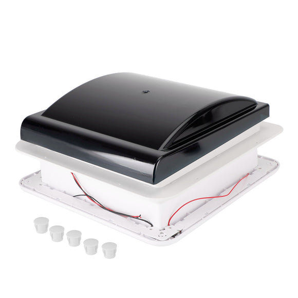 12V Manual RV Roof Vent with 14" Fan and LED Light providing Efficient Air Ventilation