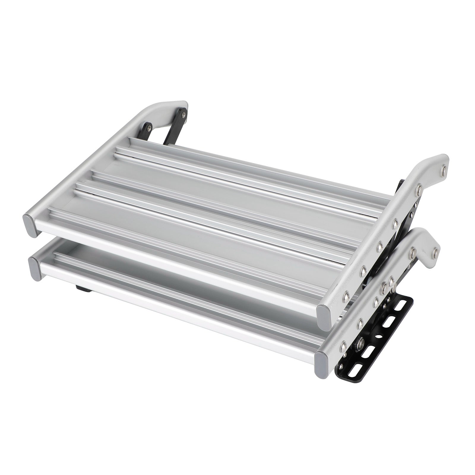 Aluminum Manual Double Pull Out Drop Down Folding Step Motorhome RV Campervan