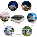 11" RV Caravan Roof Vent 3-Speed Motor RV Fan 12V Skylight With LED Light-7