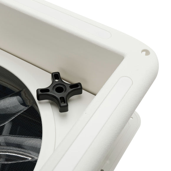 Ventilateur de camping-car à moteur à 3 vitesses, lucarne 12V avec lumière LED, évent de toit de caravane de camping-car de 14 pouces