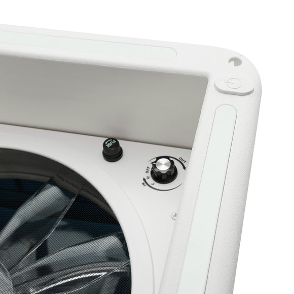 Ventilateur de camping-car à moteur à 3 vitesses, lucarne 12V avec lumière LED, évent de toit de caravane de camping-car de 14 pouces