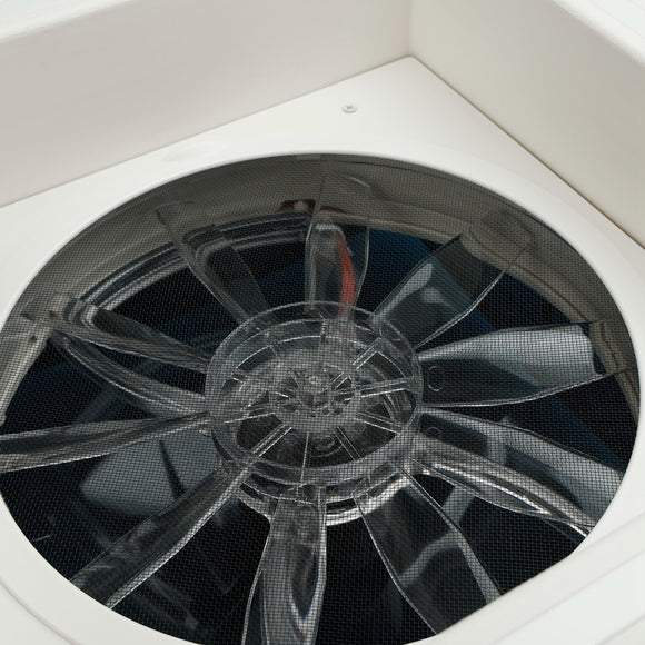 Ventilateur de camping-car à moteur à 3 vitesses, lucarne 12V avec lumière LED, évent de toit de caravane de camping-car de 14 pouces