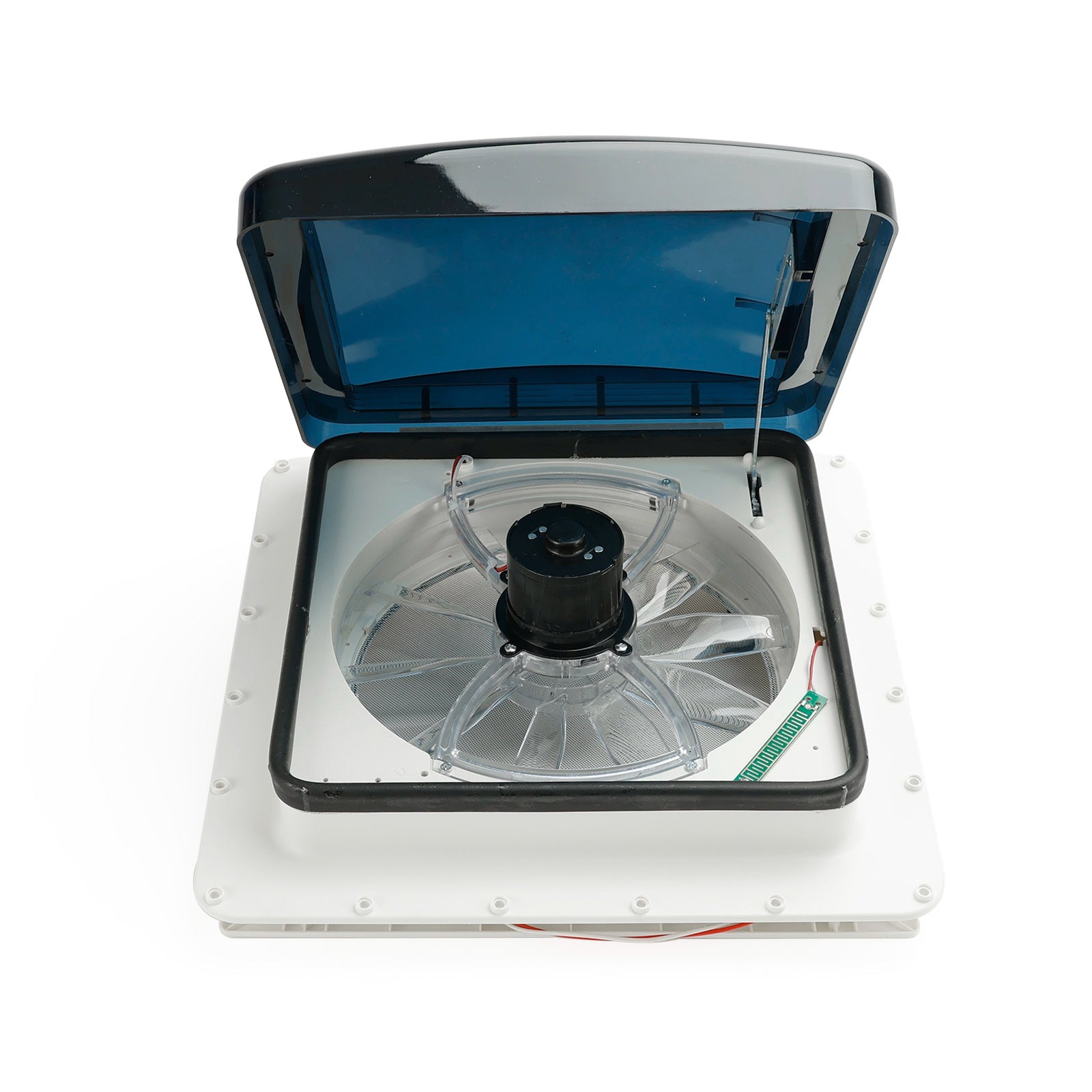 Ventilateur de toit de caravane RV 15.75 ", puits de lumière 12V avec télécommande, 10 vitesses