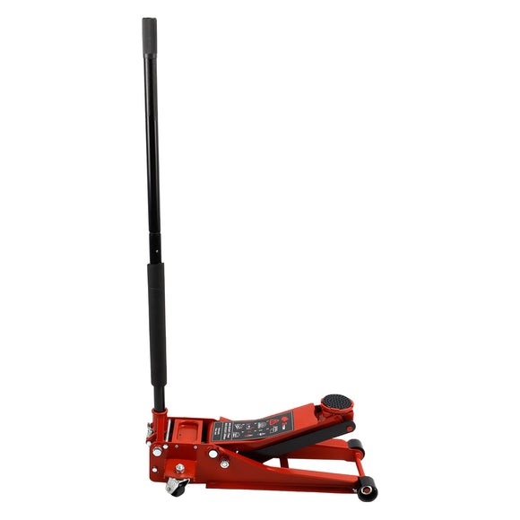 Aluminum Steel Floor Jack 3 Ton With Dual Pistons Quick Lift Pump Lift Car Auto
