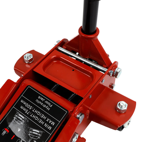 Auto 3 Ton Aluminum&Steel Floor Jack With Dual Pistons Quick Lift Pump Lift Car