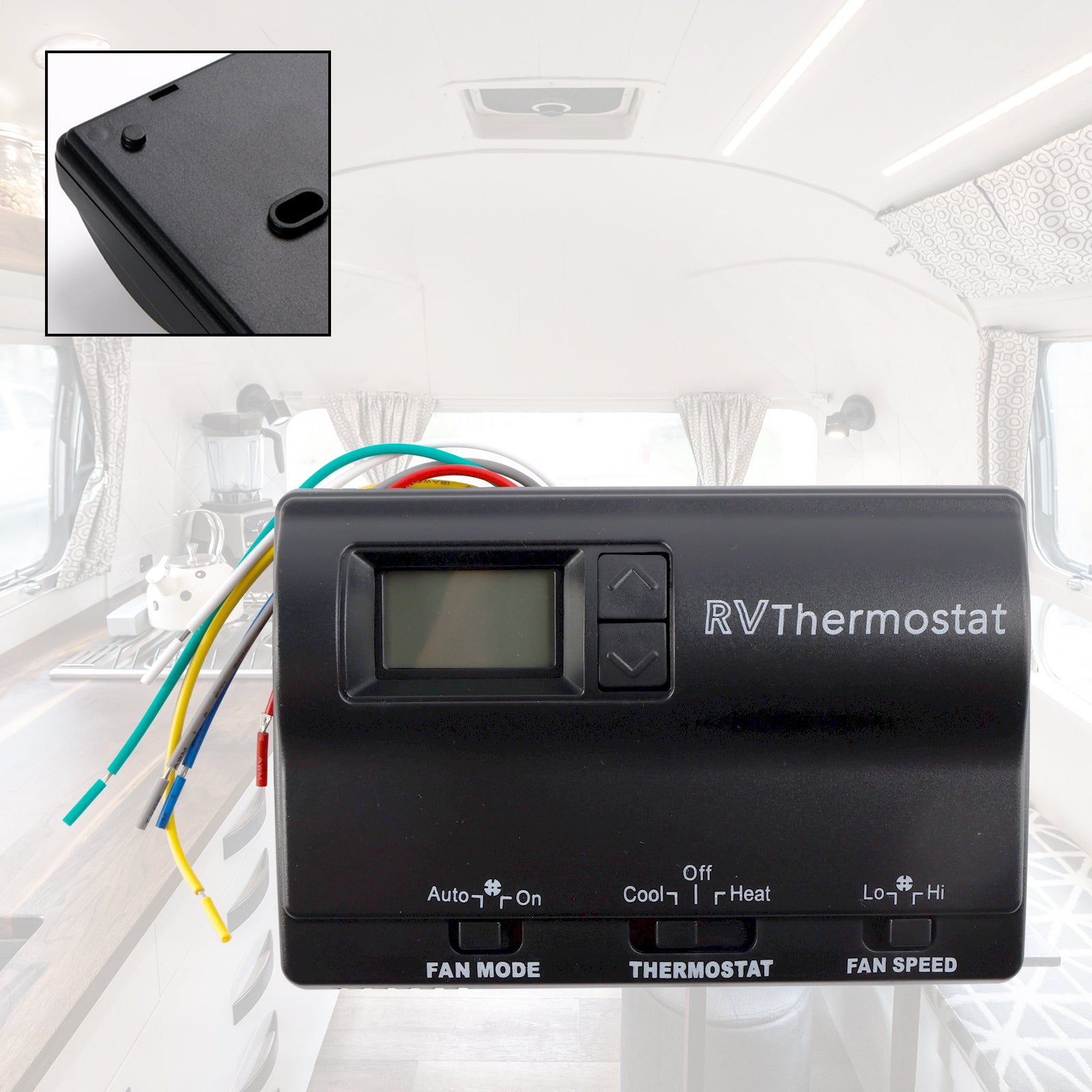 Thermostat numérique de remplacement pour chauffage/refroidissement compatible avec Coleman 83303362, noir