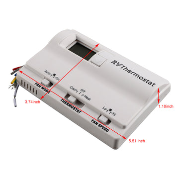 Thermostat numérique de remplacement pour chauffage/refroidissement compatible avec Coleman 83303362 Blanc - 0