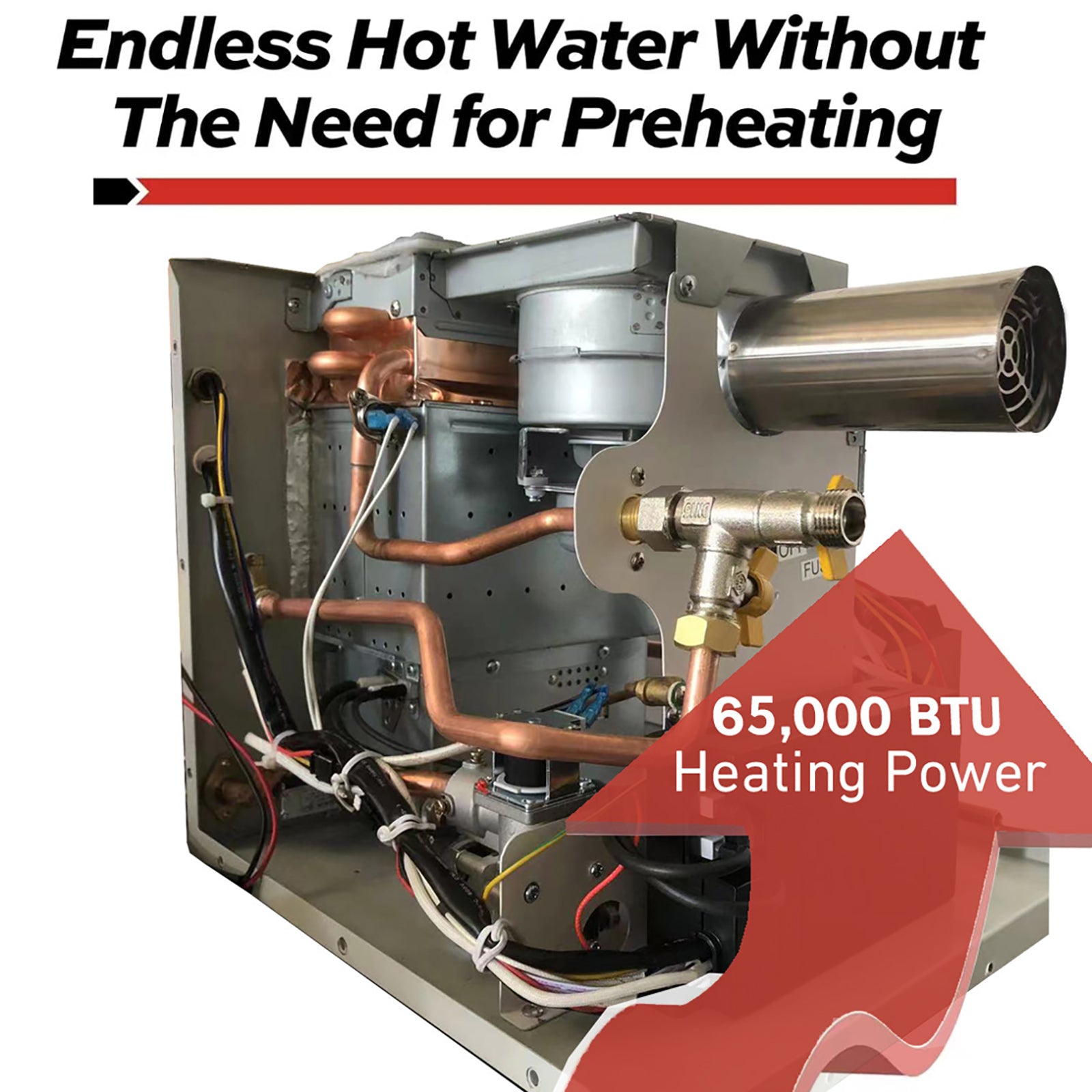 RV Tankless Water Heater Propane Gas 65000BTU with Controller/Shower Accessories New Year Sale