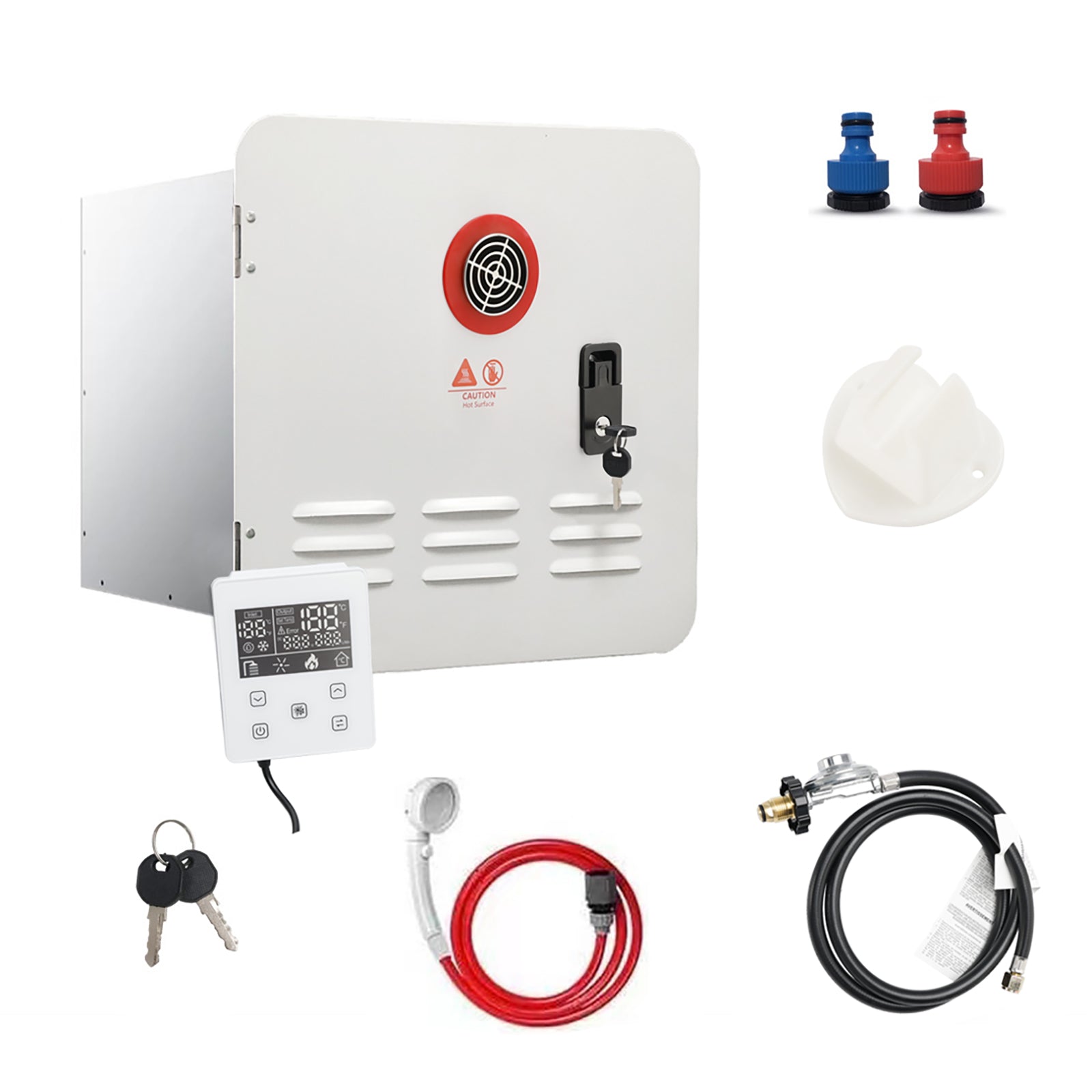 RV Tankless Water Heater Propane Gas 65000BTU with Controller/Shower Accessories New Year Sale