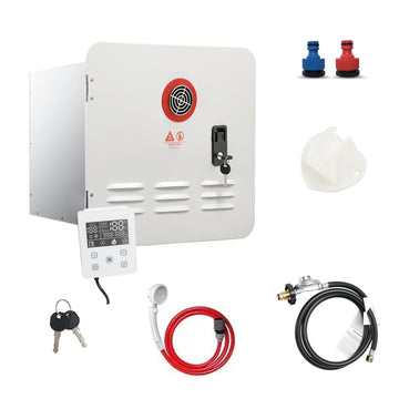 RV Tankless Water Heater Propane Gas 65000BTU with Controller/Shower Accessories