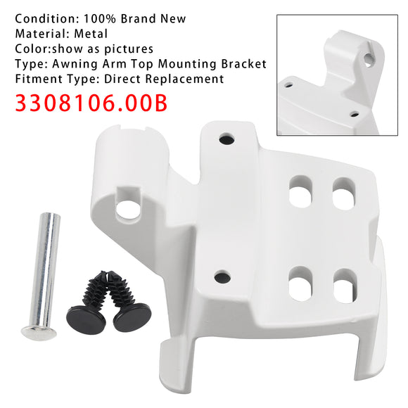 Dometic 3308106.00 3308106.00B White Awning Arm Top Mounting Bracket Kit