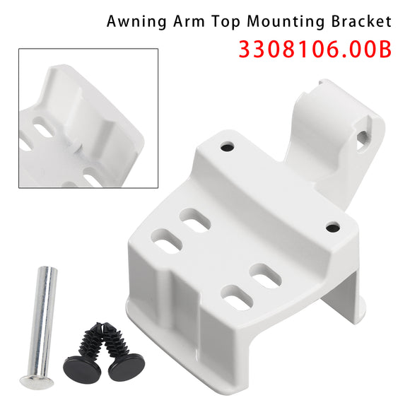 Dometic 3308106.00 3308106.00B White Awning Arm Top Mounting Bracket Kit