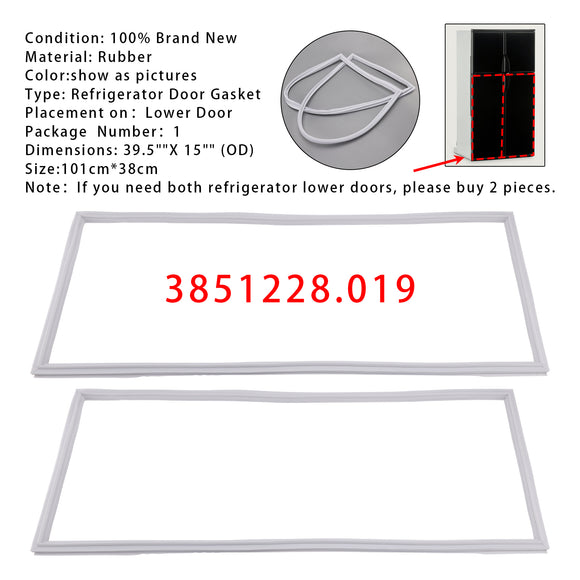 2PCS RV Refrigerator Door Gasket 3851228019 Lower Door For Dometic RM1350